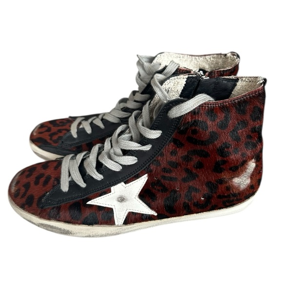 Golden Goose Leopard Print Sneakers womens 8 - Picture 3 of 8